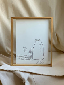 Milk and lemons - A4 print