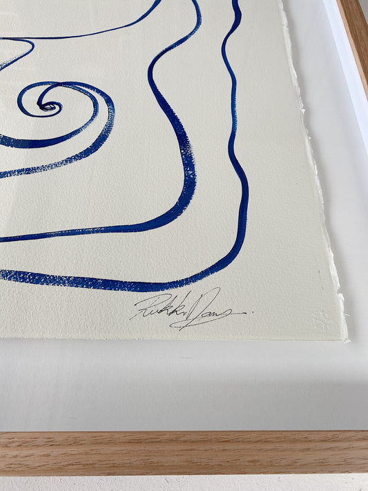 " Self Care" - Original Acrylic on 300gsm Cold Pressed Paper, Framed in Tasmanian Oak. 710mm x 900mm