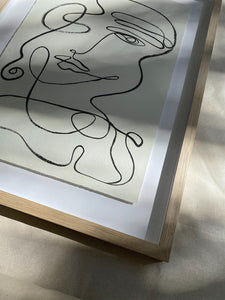 The Meeting - Acrylic on 300GSM paper. Framed. 530mm x 710mm